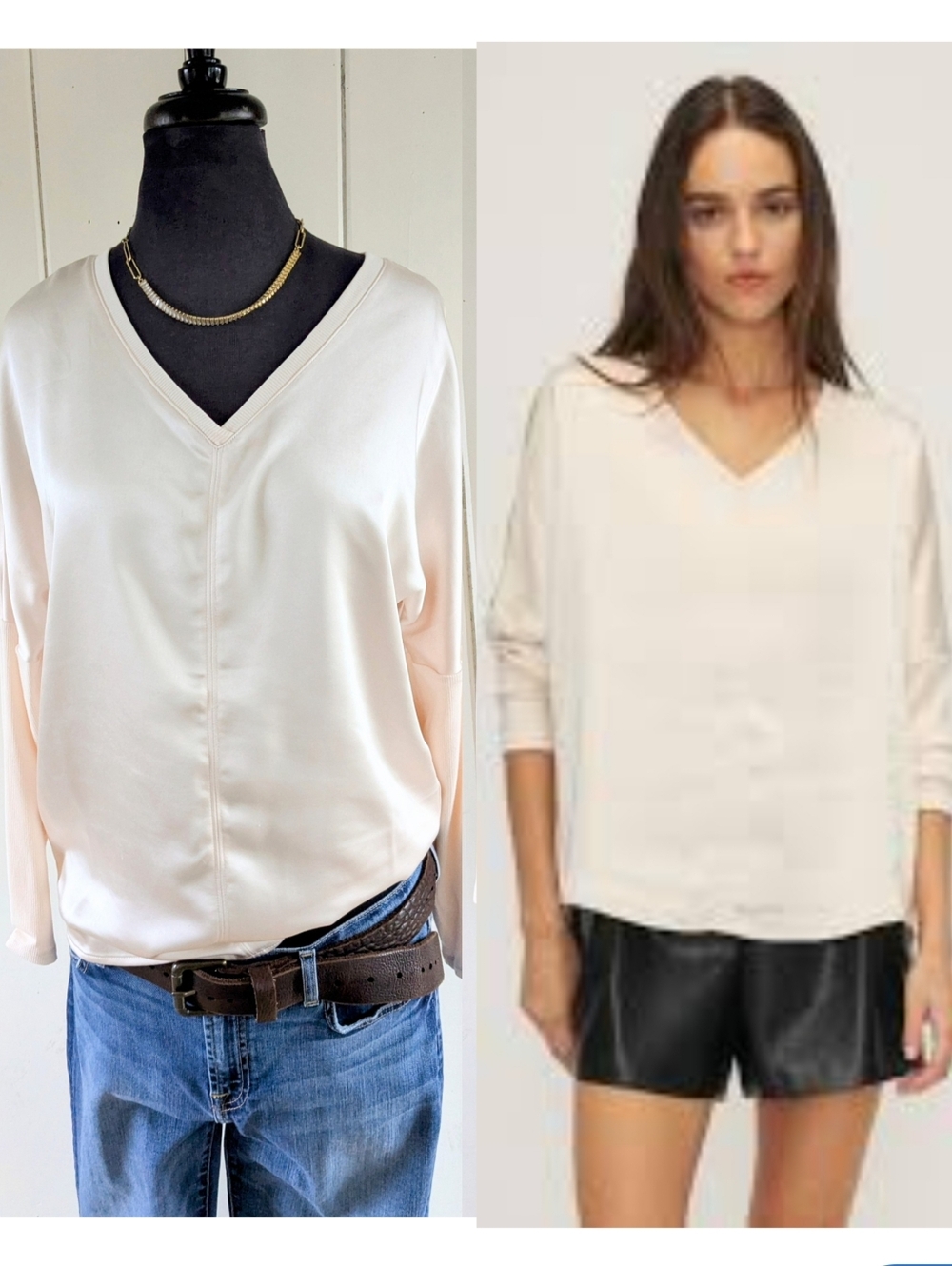 Melissa Nepton Cindy Satin Tee sz xs